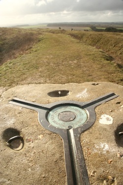 Trig Point at Badbury Rings