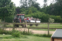 The tractor ride at Farmer Palmers